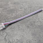 Solderless Connector with Pre-Attached 250mm Wire for RGBW LED Strips