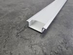 High-Performance Recessed Aluminium LED Profile (1m) - Max PCB 20mm, Flush Fit - Includes End Caps & Clips