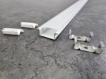 High-Performance Recessed Aluminium LED Profile (1m) - Max PCB 20mm, Flush Fit - Includes End Caps & Clips - Image 2