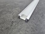 Recessed Slim Aluminium LED Profile (2m) - Architectural Flush-Fit, Max PCB 12mm - Complete with Fixing Accessories