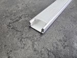 Ultra-Slim Surface Mounted Aluminium LED Profile (1m) - Low Profile Design, Max PCB 12mm - Includes End Caps & Clips - Image 2