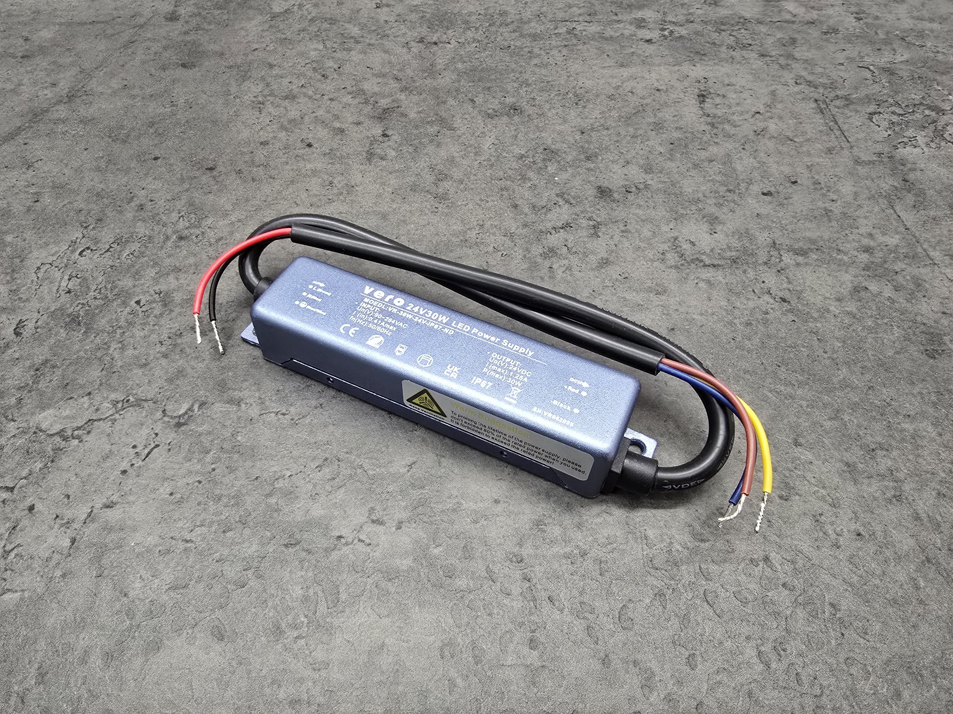 40W Ultra Slim 24V Non-Dimmable LED Driver - IP67 Waterproof